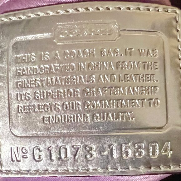 COACH Poppy Storypatch Sig/Gold/Metallic Bag - Picture 5 of 6